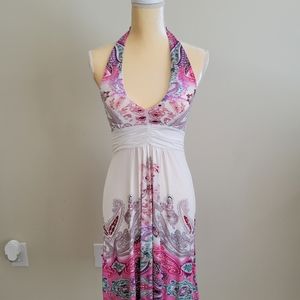 Cristina Love. Beautiful Sun Dress. S. Pink/White Combo.